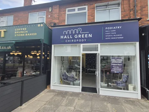 The new Hall Green Chiropody shopfront on Stratford Road