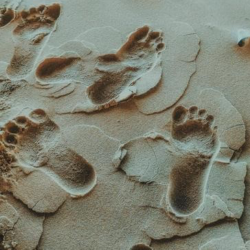 Footprints in sand